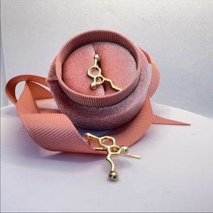 Love Chemistry Formula Alchemy Molecular Science Gold Pin Earrings Serotonin